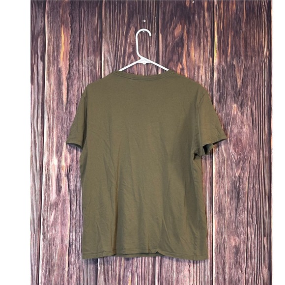 Guess Denim Atelier T Shirt Mens M Olive Green Graphic Short Sleeve Crewneck - Picture 2 of 9